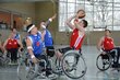 Auf dem Foto RSC im roten Dress Nummer 11 Harald Eder Söll, Nummer 6 Spielertraining Stefan Thurner (Werfer) Bad Häring, Nummer 10 Hermann Ellmauer Söll