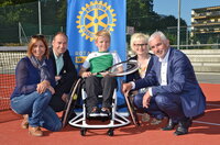 Von links: Vereinsobfrau Martina Eder, RZ-Verwaltungsdirektor Andreas Edenhauser, Rotary Past-Präsidentin Natalie Hager-Erharter und Präsident Arnold Altenmüller 