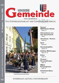 Startseite Gemeindezeitung 37. Ausgabe Oktober 2008