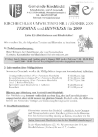 Startseite Umweltinfo Jänner 2009