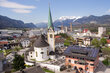 Pfarrkirche aus der Vogelperspektive