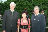 Landesjägermeister Bgd. Karl Berktold, Obfrau Ilse Steiner, Bgm. Herbert Horngacher