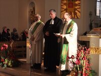 Diakon Anton Angerer, Pastor Karl-Heinz Müller, Pfarrer Theo Mairhofer