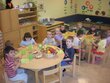 Die Kindergartenkinder vom Mitterhoferweg bei ihrer gesunden Jause