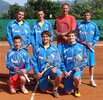 Die Herrenmannschaft des TC Wörgl: hinten v.l.: Pirchmoser Matthias, Wiechenthaler Christoph, Schneck Stefan, Geisler Patrick, vorne: Raubinger Matthias, Aschaber David und Wegmair David