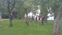 Die Mitglieder der Sportscommunity agitatio.org stellten den jungen Besuchern u.a. ihre Slackline zur Verfügung