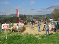 Das Paradies auf Erden war für die Kinder die Strohhupfburg