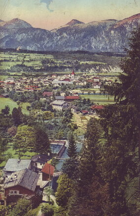 Blick aus der Mühltalschlucht auf das alte Wörgler Schwimmbad